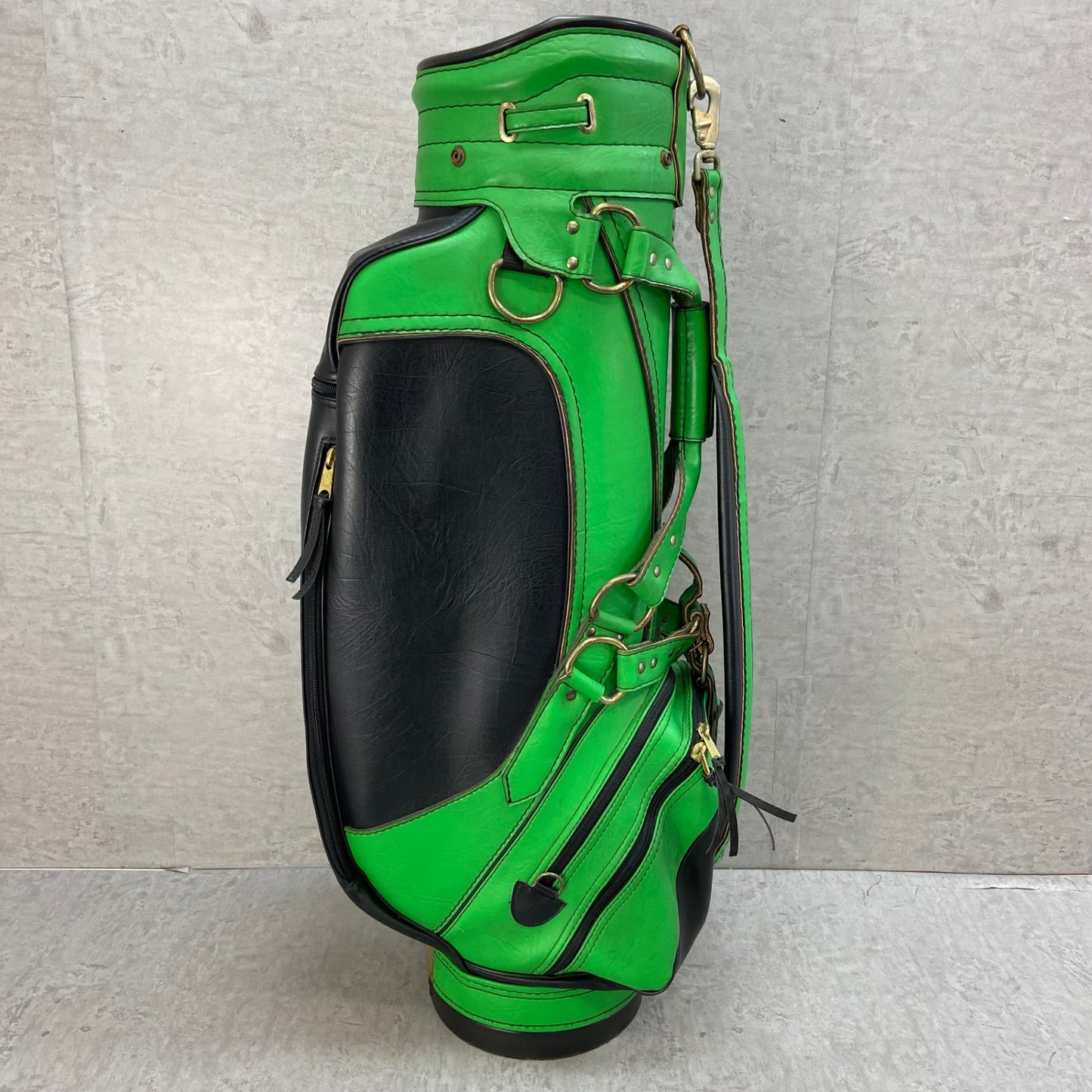 ベルディングスポーツ ゴルフ用 キャディバッグ カート式 本皮 レザー BELDING SPORTS