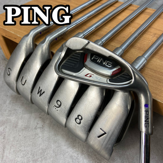 PING G20 メンズゴルフ アイアンセット 7本 S 右利き用 ピン パープルドット