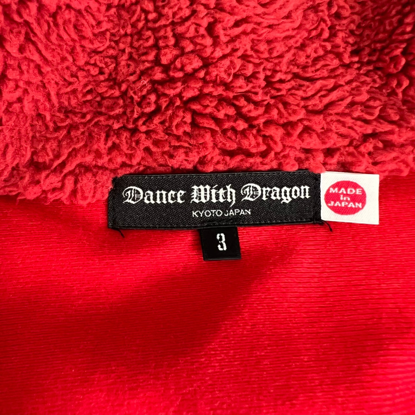 ダンスウィズドラゴン メンズ ゴルフウェア フリース レッド 赤 Dance With Dragon