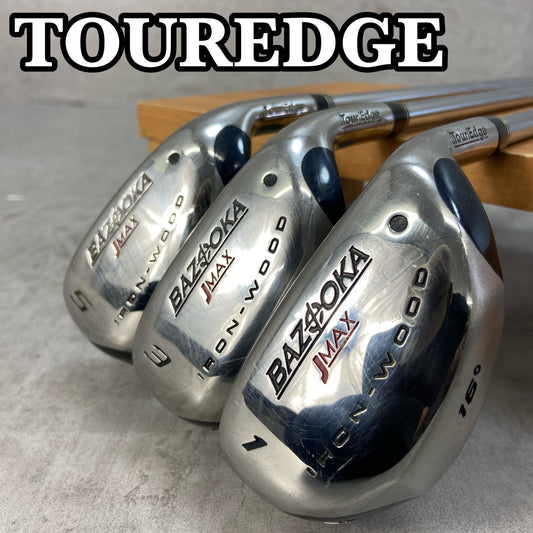 ツアーエッジ バズーカ JMAX メンズゴルフ ユーティティアイアン 3本セット R 右利き用 1UT 2番 3番 TourEdge  BAZOOKA