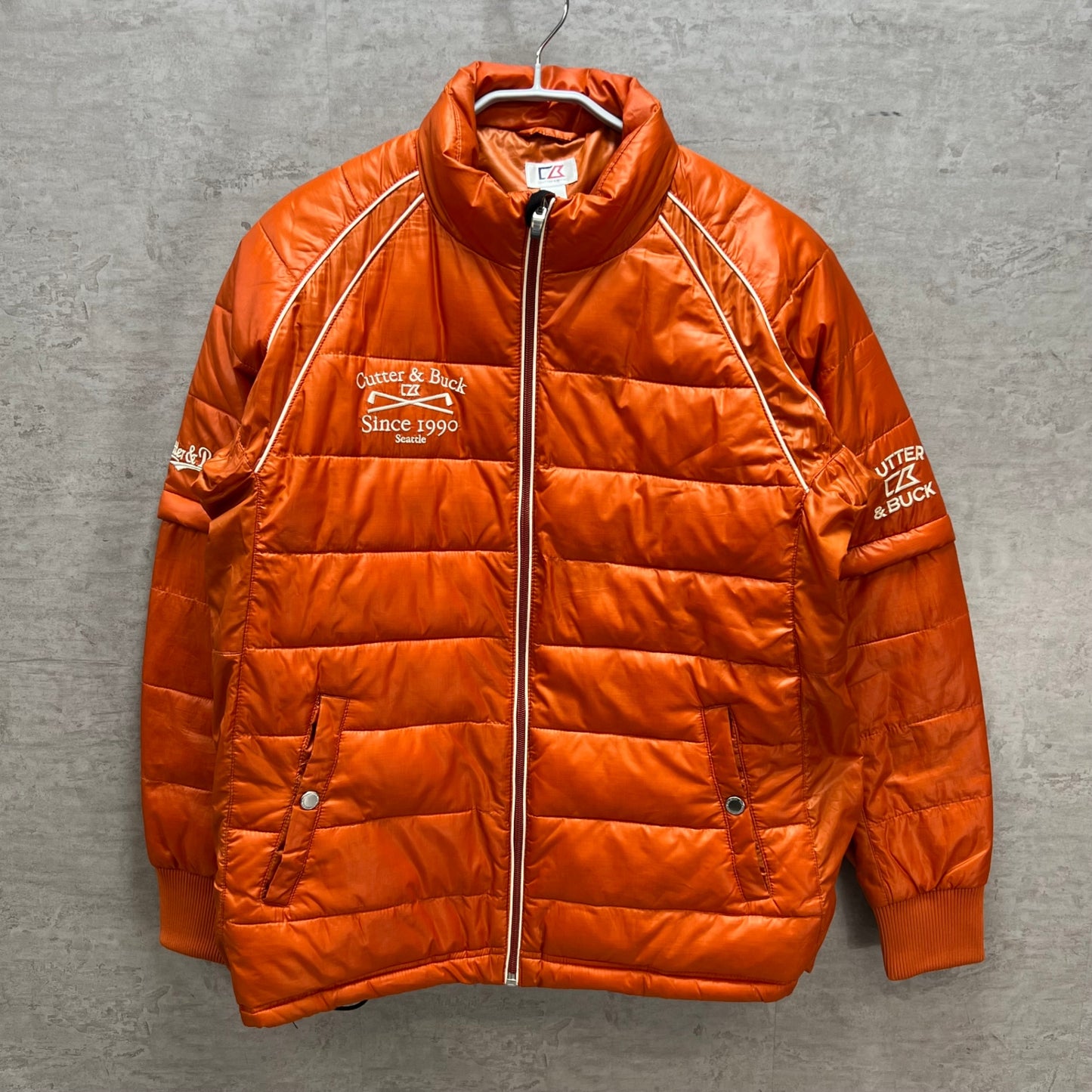カッターアンドバック メンズ ゴルフウェア アウター M オレンジ CUTTER&BUCK
