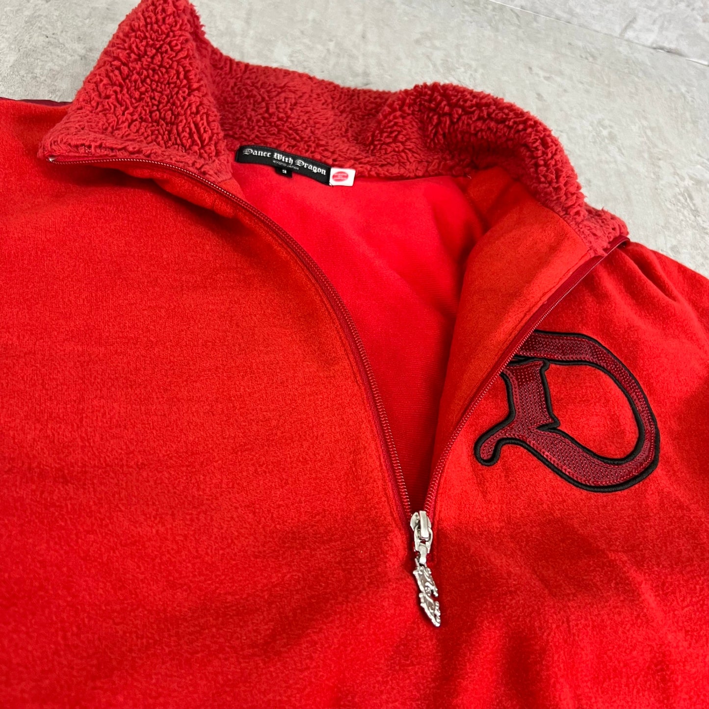 ダンスウィズドラゴン メンズ ゴルフウェア フリース レッド 赤 Dance With Dragon