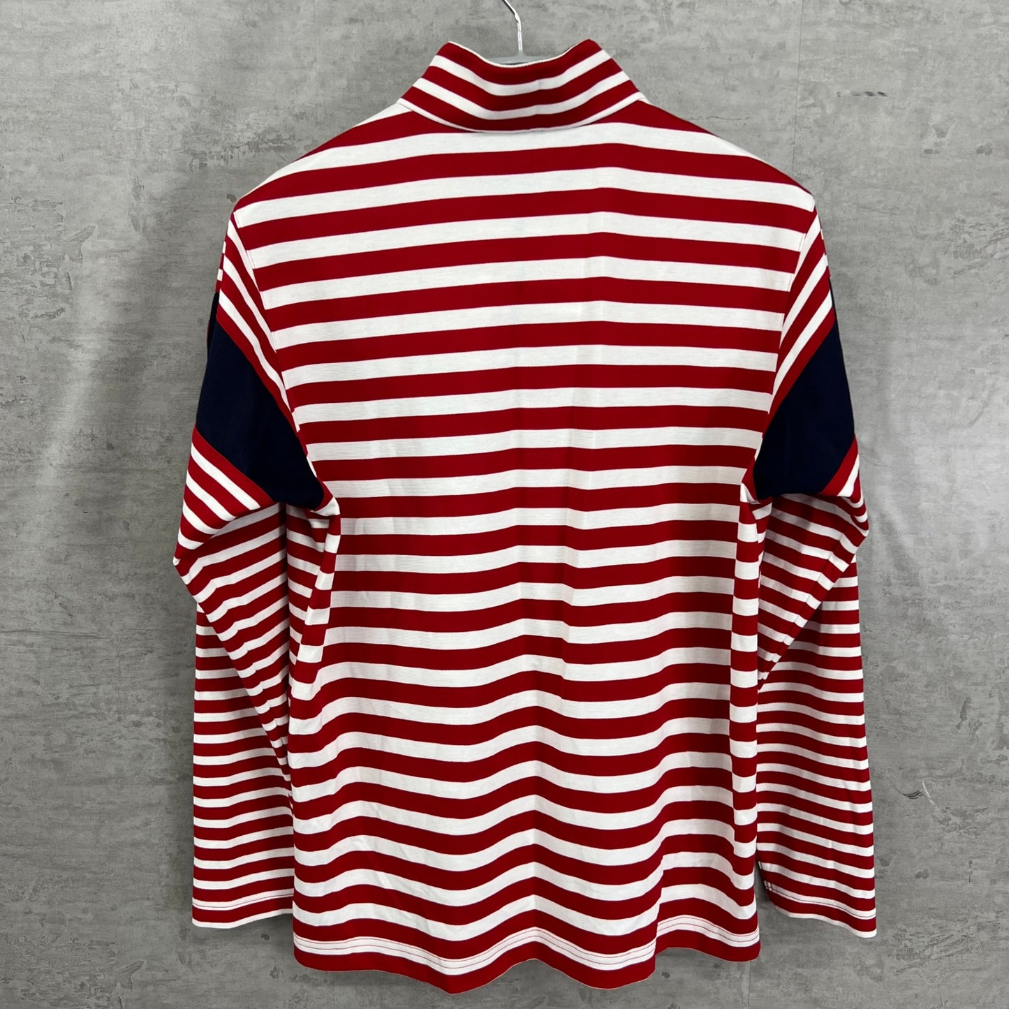 アダバット　メンズ　ゴルフウェア　長袖トップス　ロンT　48　レッド　ホワイト　赤　白　adabat