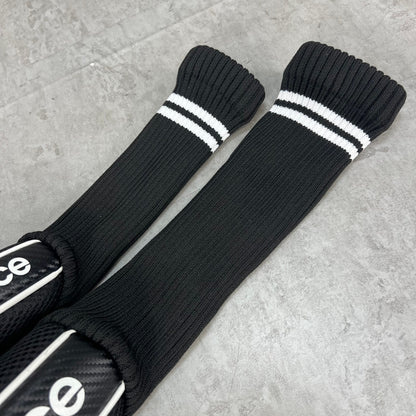 New Balance　ゴルフクラブ用ヘッドカバー　2点セット　ドライバー　ユーティリティ　ブラック　黒　ホワイト　白　ニューバランス