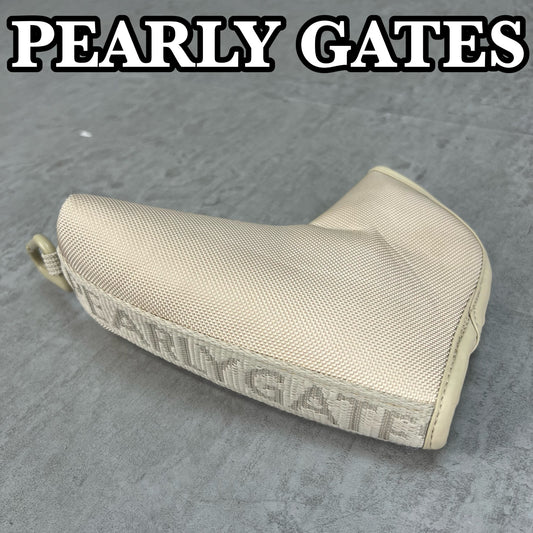 パーリーゲイツ　ゴルフクラブ用ヘッドカバー　パター　ピン型　ベージュ　PEARLY GATES