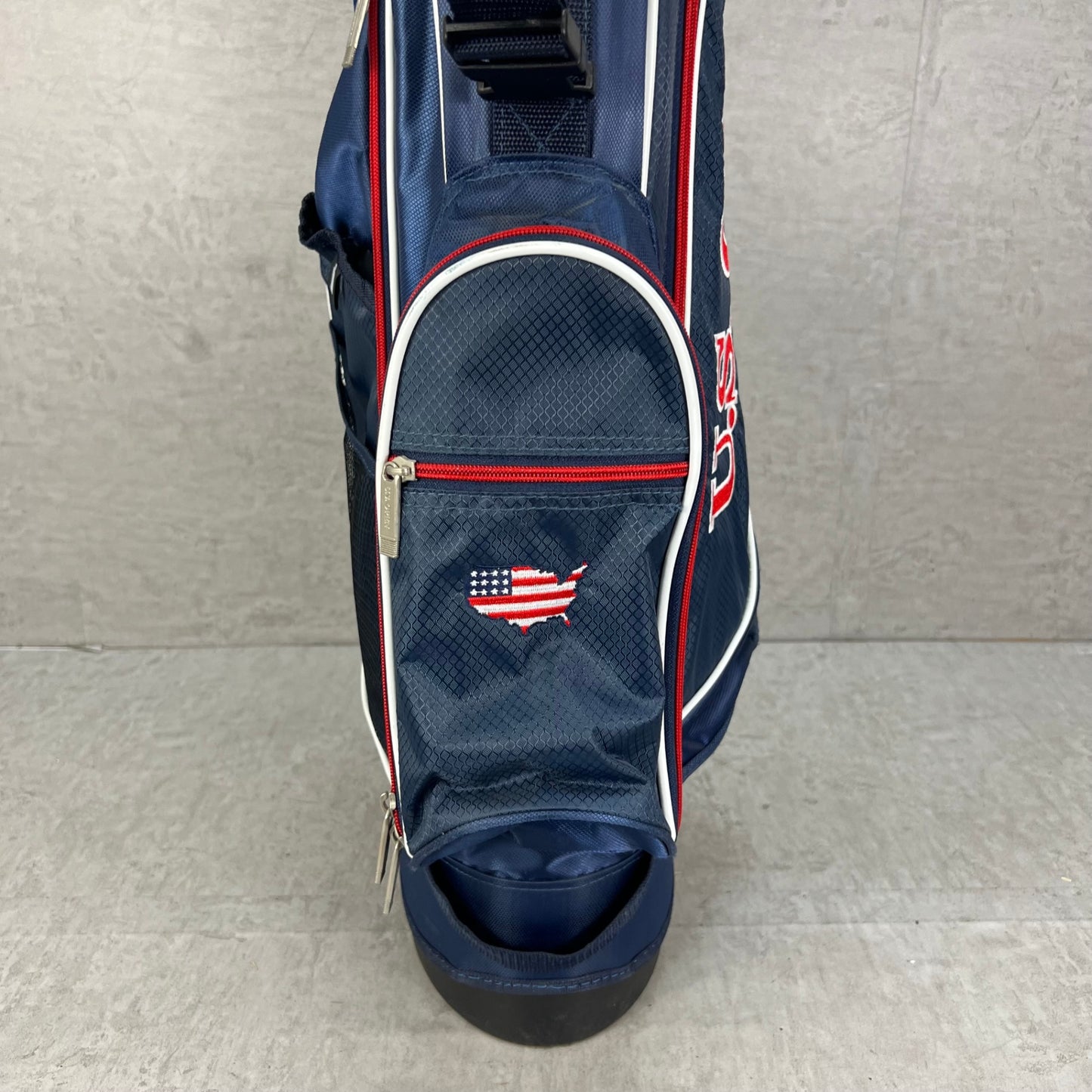 U.S.OPEN　ゴルフ用　スタンド式キャディバッグ　ナイロン　ネイビー　ユーエスオープン　ラウンドアイテム