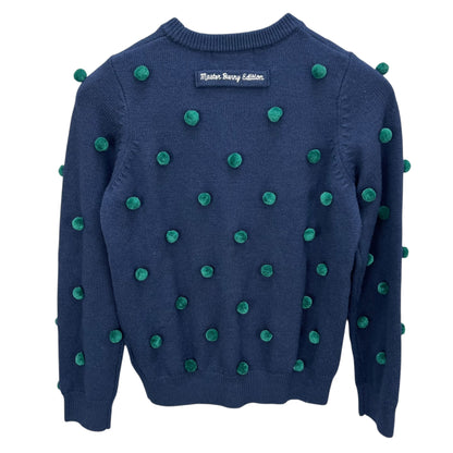 マスターバニーエディション　レディース　ボンボンセーター　トップス　玉飾り　ネイビー　0サイズ　女性用 ゴルフアパレル　MASTER BUNNY EDITION