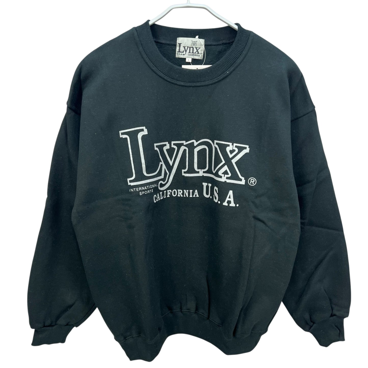 リンクス　メンズゴルフウェア　トレーナー　L　ブラック　黒　Lynx　長袖トップス　アパレル