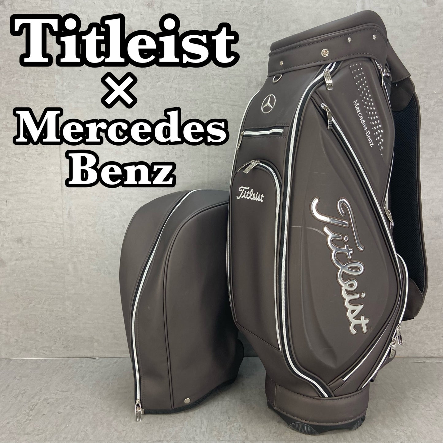 タイトリスト　メルセデスベンツ　ゴルフ用　キャディバッグ　カート式　合成皮革　バック　Titleist　Mercedes-Benz