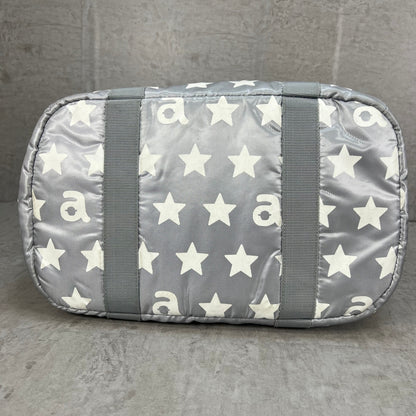 ARCHIVIO　アルチビオ　ゴルフトートバッグ　aロゴワッペン　ホワイトスター総柄　グレーカラーベース　ラウンド　カート