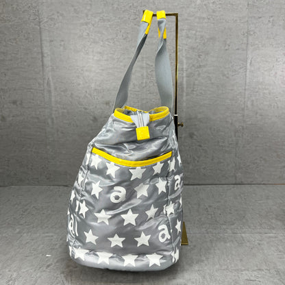 ARCHIVIO　アルチビオ　ゴルフトートバッグ　aロゴワッペン　ホワイトスター総柄　グレーカラーベース　ラウンド　カート