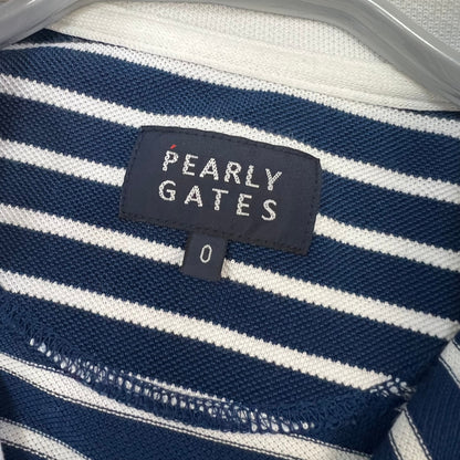 パーリーゲイツ　レディースゴルフアパレル　ノースリーブ　ポロシャツ　サイズ0　ボーダー　女性用　ウェア　PEARLY GATES