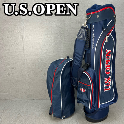 U.S.OPEN　ゴルフ用　スタンド式キャディバッグ　ナイロン　ネイビー　ユーエスオープン　ラウンドアイテム