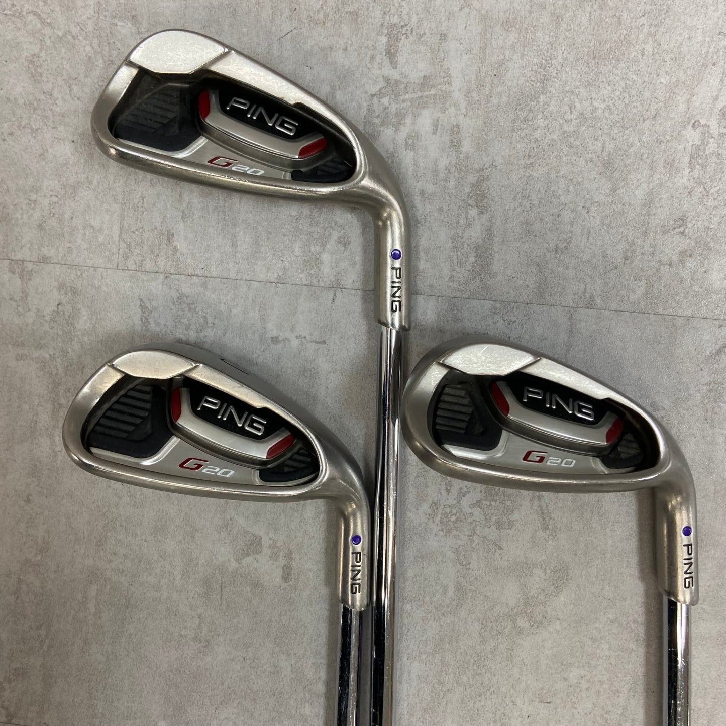 PING G20 メンズゴルフ　アイアンセット　7本　S　右利き用　ピン　パープルドット