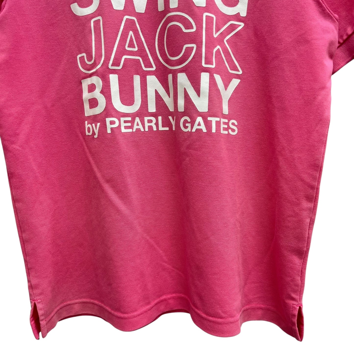 JACK BUNNY　ジャックバニー　メンズゴルフウェア　半袖トップス　ポロシャツ　Lサイズ　ピンク