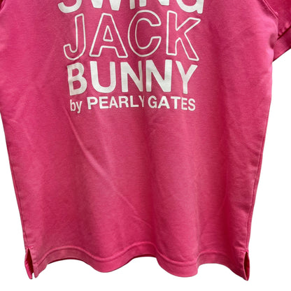JACK BUNNY　ジャックバニー　メンズゴルフウェア　半袖トップス　ポロシャツ　Lサイズ　ピンク