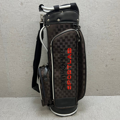 サムソナイト　ゴルフ　キャディバッグ　カート式　約9型　ブラウン　茶系　Samsonite