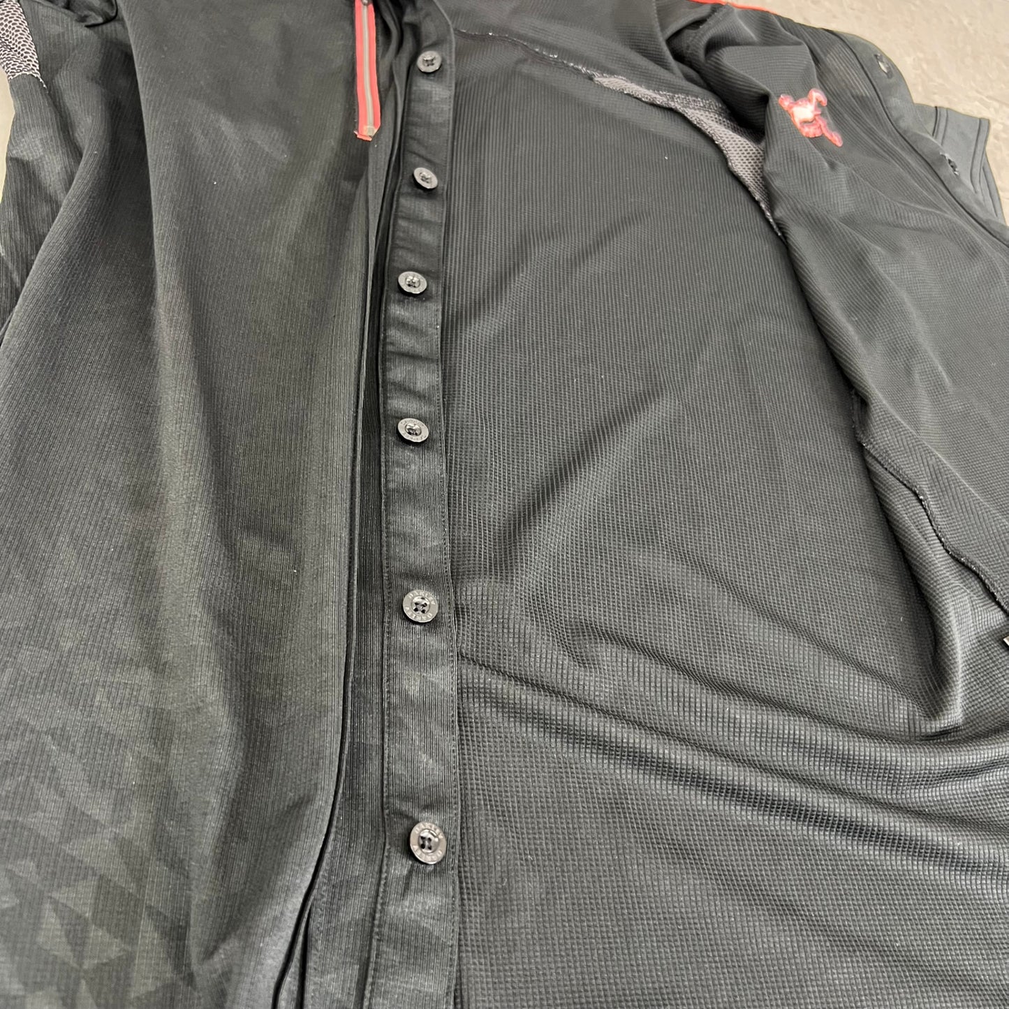 オークリー　メンズ　ゴルフウェア　半袖トップス　L　ブラック　ピンク　OAKLEY