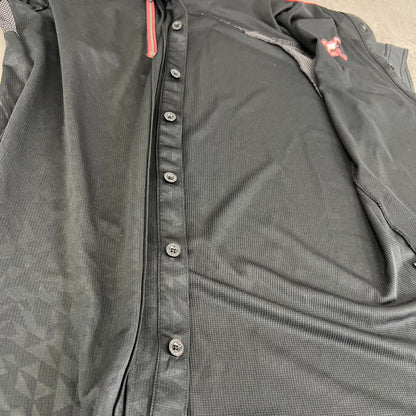 オークリー　メンズ　ゴルフウェア　半袖トップス　L　ブラック　ピンク　OAKLEY