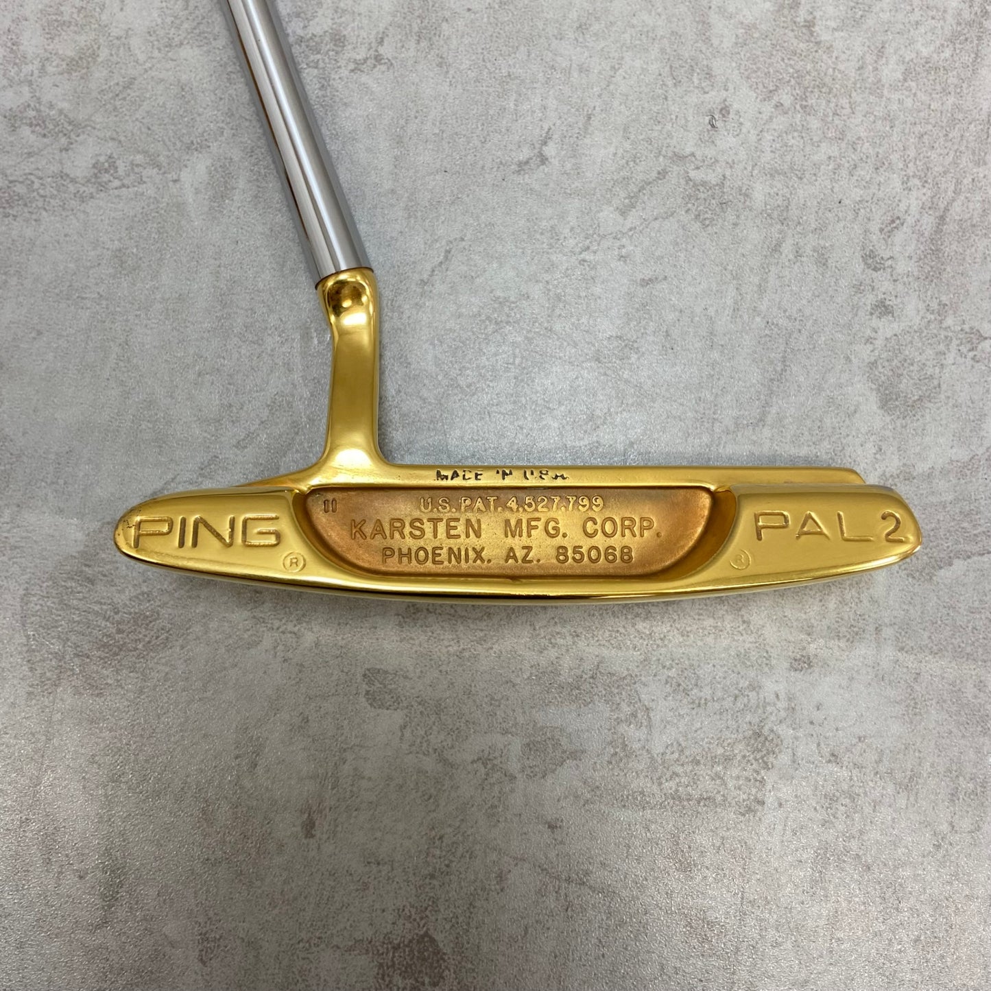 PING　PAL2　メンズゴルフ　パター　ゴールドカラー　35インチ　ピン型　ショートネック　右利き用　ピン　パル2