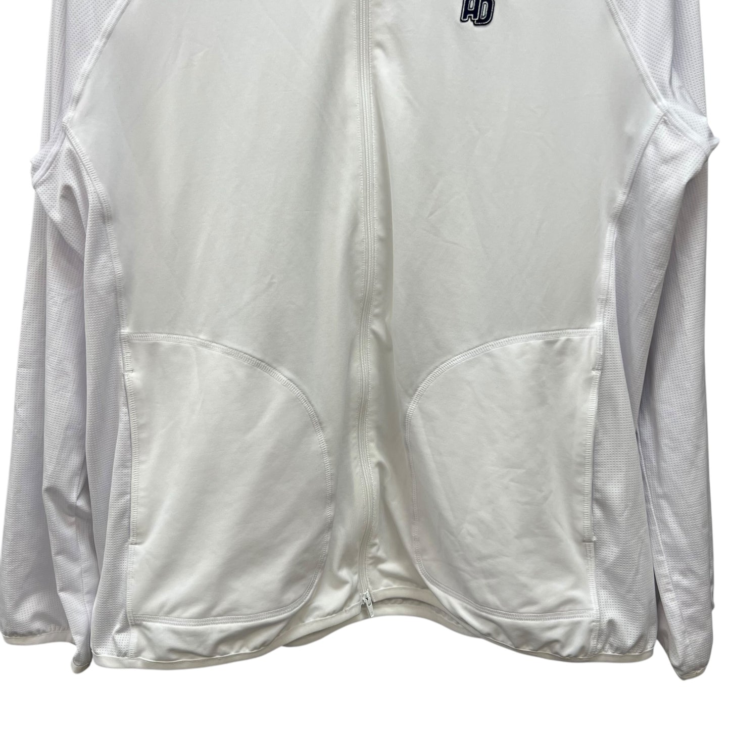 アダバット　メンズゴルフウェア　フルジップトップス　M　ホワイト　白　adabat 　長袖　アパレル