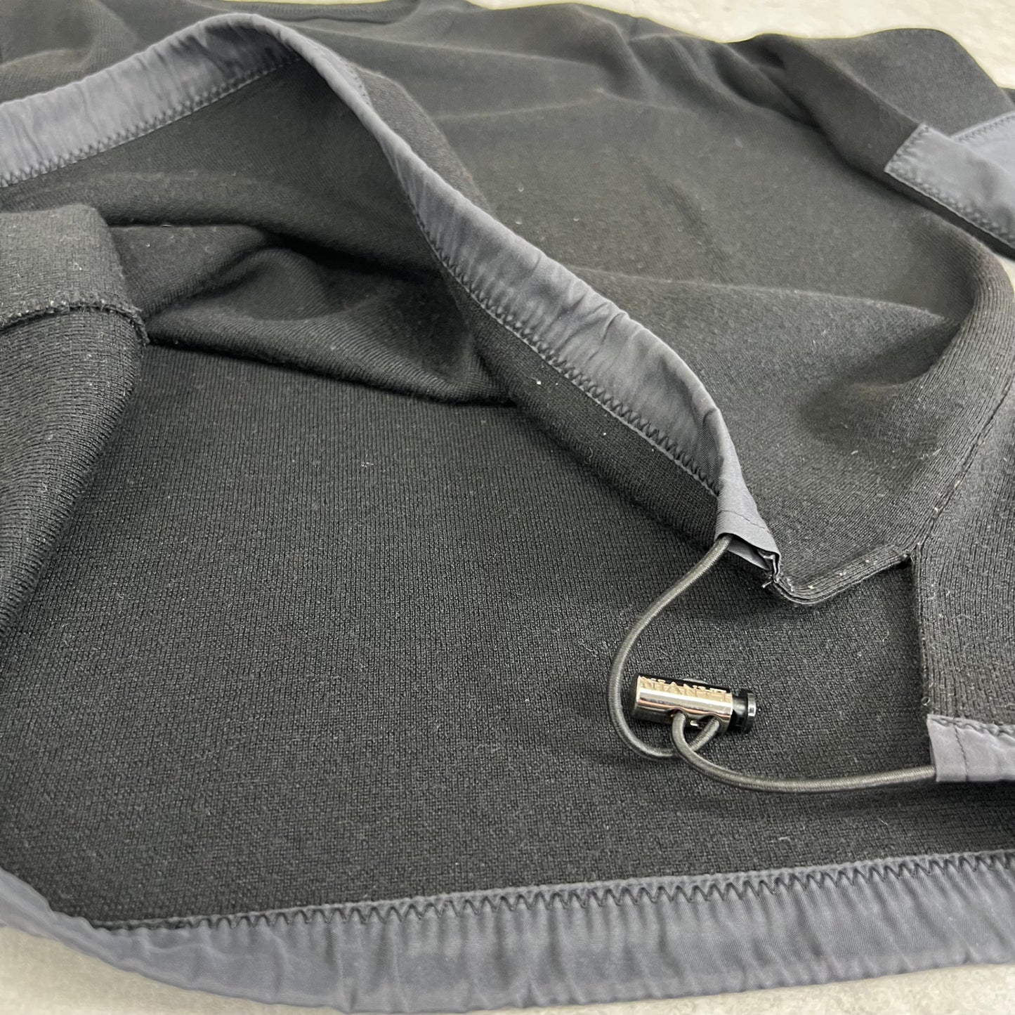 ランバン　メンズ　ゴルフウェア　長袖トップス　ウール　40　ブラック　黒　LANVIN