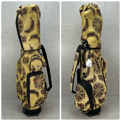 ノイジーノイジー　ゴルフ　カート式キャディバッグ　フルーツ柄　約8.5型　ポリエステル　Noisy Noisy