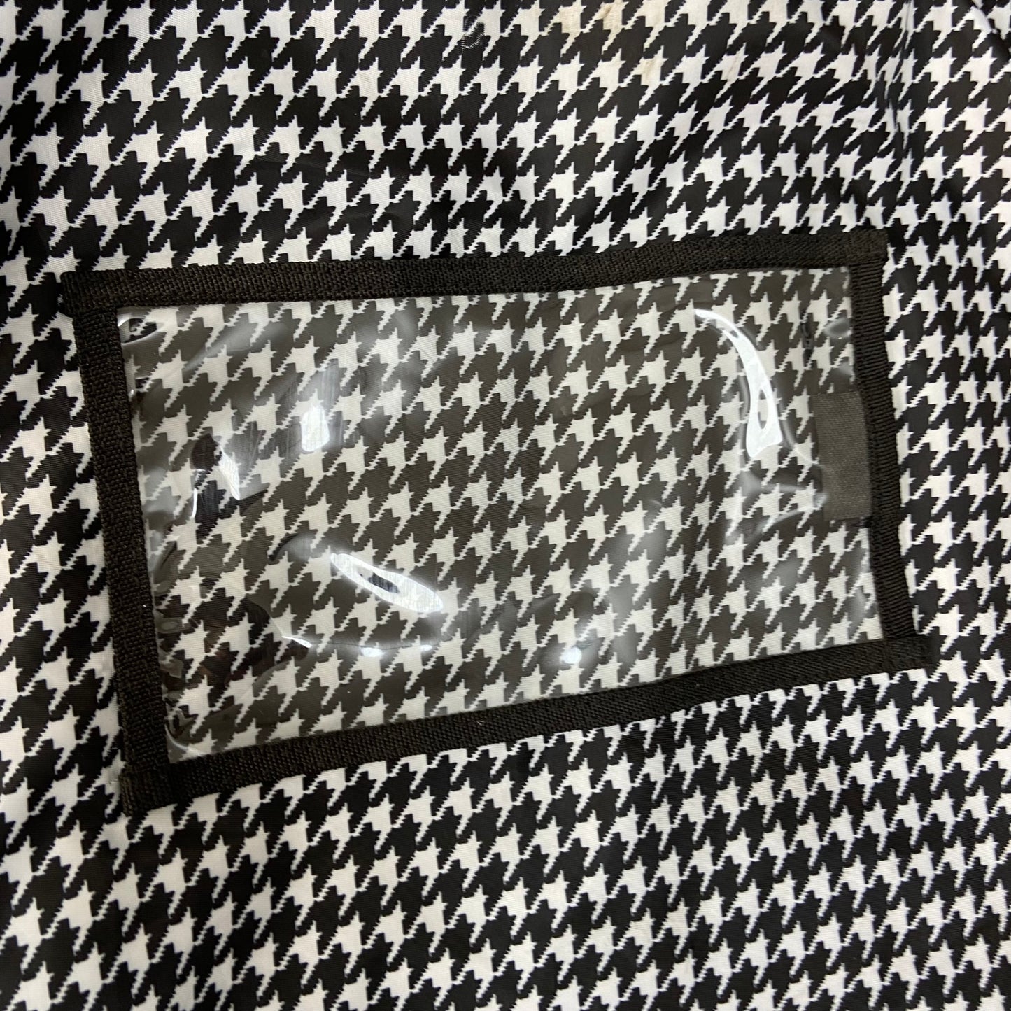 FREIMAGE　ゴルフバッグトラベルカバー　千鳥柄　ハウンドトゥース　総柄　旅行バッグ　ナイロン　一部レザー　フリメージェ