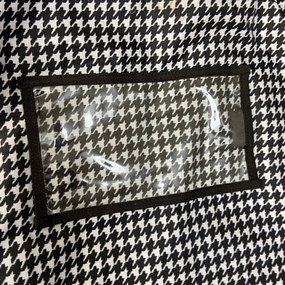 FREIMAGE　ゴルフバッグトラベルカバー　千鳥柄　ハウンドトゥース　総柄　旅行バッグ　ナイロン　一部レザー　フリメージェ