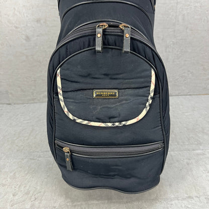 バーバリー　ゴルフ　カート式キャディバッグ　約8.5型　ブラック　黒　ノバチェック柄　BURBERRY