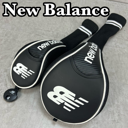 New Balance　ゴルフクラブ用ヘッドカバー　2点セット　ドライバー　ユーティリティ　ブラック　黒　ホワイト　白　ニューバランス