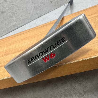 アローチューブ　W6　メンズゴルフ　パター　右利き用　センターネック　34インチ　ピン型　ARROWTUBE