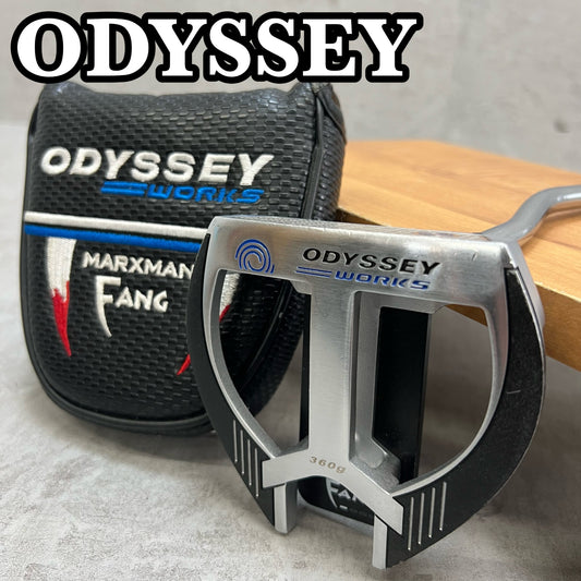 ODYSSEY　オデッセイ　WORKS　FANG　メンズゴルフ　PT　パターネオマレット　ベントネック　34.1インチ　右利き用