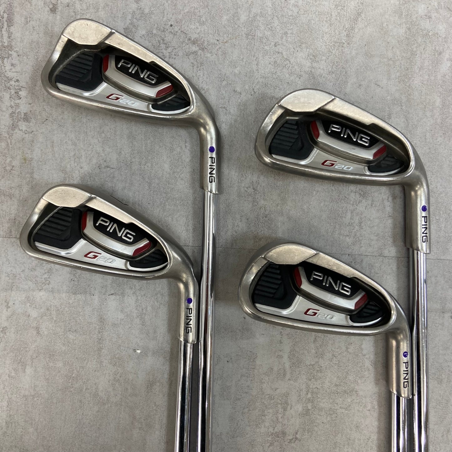 PING G20 メンズゴルフ　アイアンセット　7本　S　右利き用　ピン　パープルドット