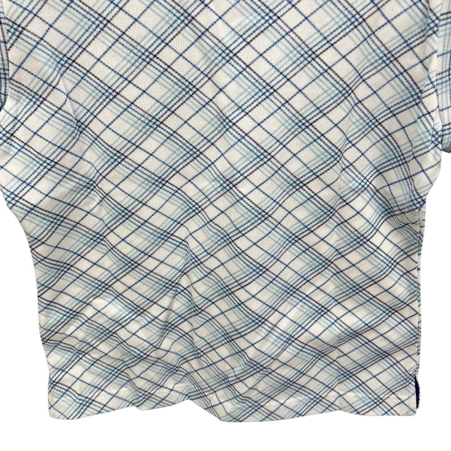 MU SPORT　スポーツ　レディース　女性用 半袖トップス Tシャツ　モックネック　チェック　42号　XLサイズ