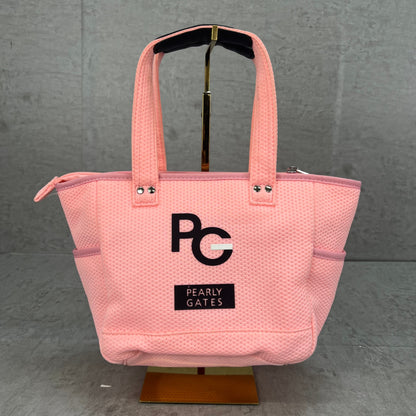 パーリーゲイツ　レディース　ゴルフラウンドバッグ　ピンク　ディンプル生地　カートバッグ　小物入れ　PEARLY GATES