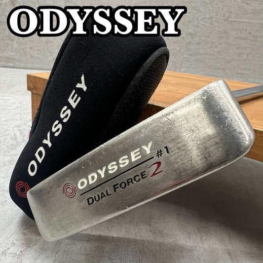 オデッセイ　デュアルフォース2　#1　メンズゴルフ　パター　右利き用　ピン型　33インチ　ODYSSEY　DUAL FORCE 　ヘッドカバー