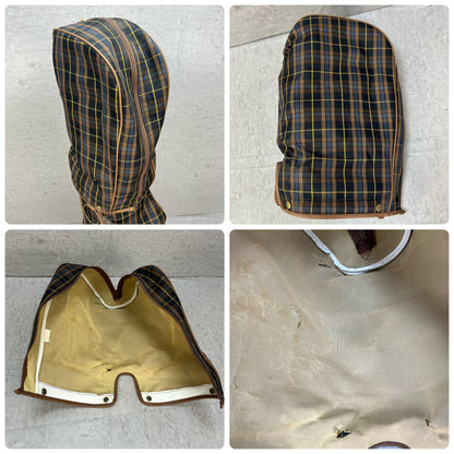 ミズノ　ゴルフ　キャディバッグ　ヘッドカバー　カート式　約８型　チェック柄　Mizuno