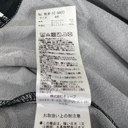 マーク＆ロナ　メンズ　ゴルフウェア　半袖トップス　モックネックシャツ　46　ブラック　ホワイト　MARK＆LONA