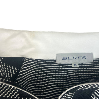 ホンマ　ベレス　メンズゴルフウェア　ハーフジップセーター　M　ブラック　黒　ホワイト　白　HONMA　BERES　長袖トップス