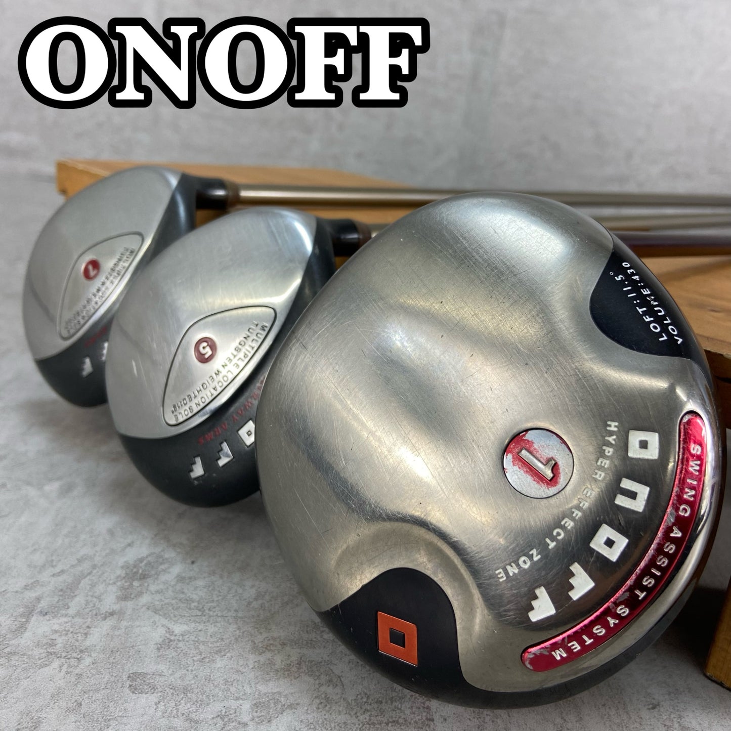 ONOFF　レディースゴルフ　ドライバー　フェアウェイウッド　3本セット　右利き　フレックスA　2008年　オノフ