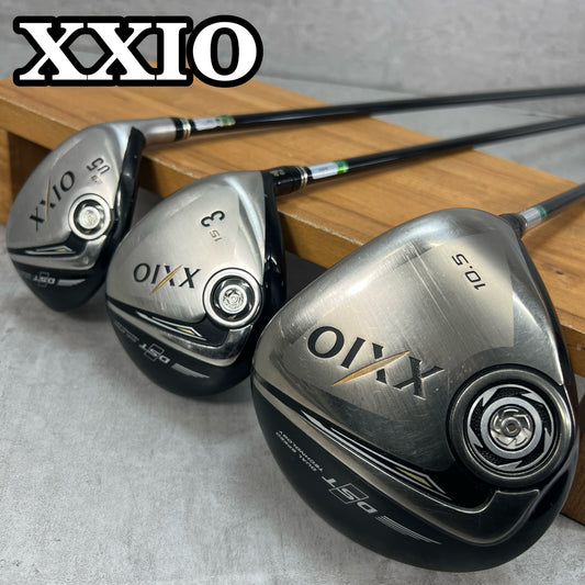 ゼクシオ　9代目　MP900　メンズゴルフ　ウッドセット　3本　SR 右利き用　ドライバー　フェアウェイウッド　ユーティリティ　XXIO