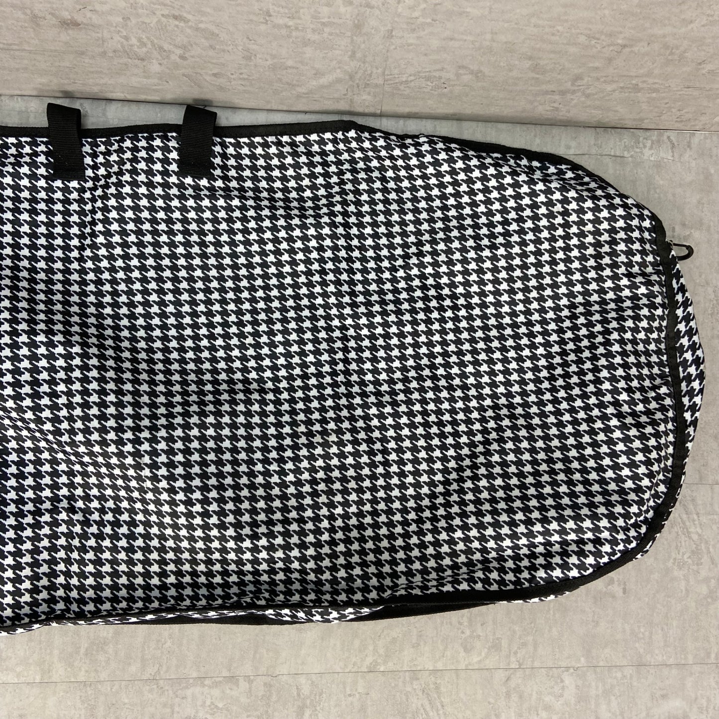 FREIMAGE　ゴルフバッグトラベルカバー　千鳥柄　ハウンドトゥース　総柄　旅行バッグ　ナイロン　一部レザー　フリメージェ