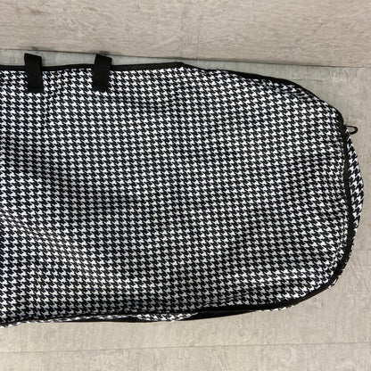 FREIMAGE　ゴルフバッグトラベルカバー　千鳥柄　ハウンドトゥース　総柄　旅行バッグ　ナイロン　一部レザー　フリメージェ