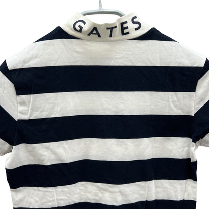 パーリーゲイツ　レディースゴルフアパレル　半袖モックネックシャツ　サイズ1　ボーダー　女性用　ウェア　PEARLY GATES