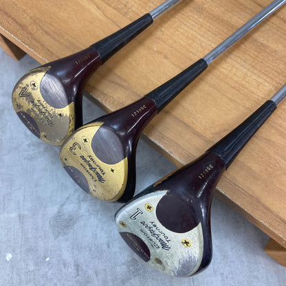 マグレガー　カスタムターニー　メンズゴルフ　パーシモンセット　3本　右利き用　木製　ウッド　MacGregor　CUSTOM TOURNEY
