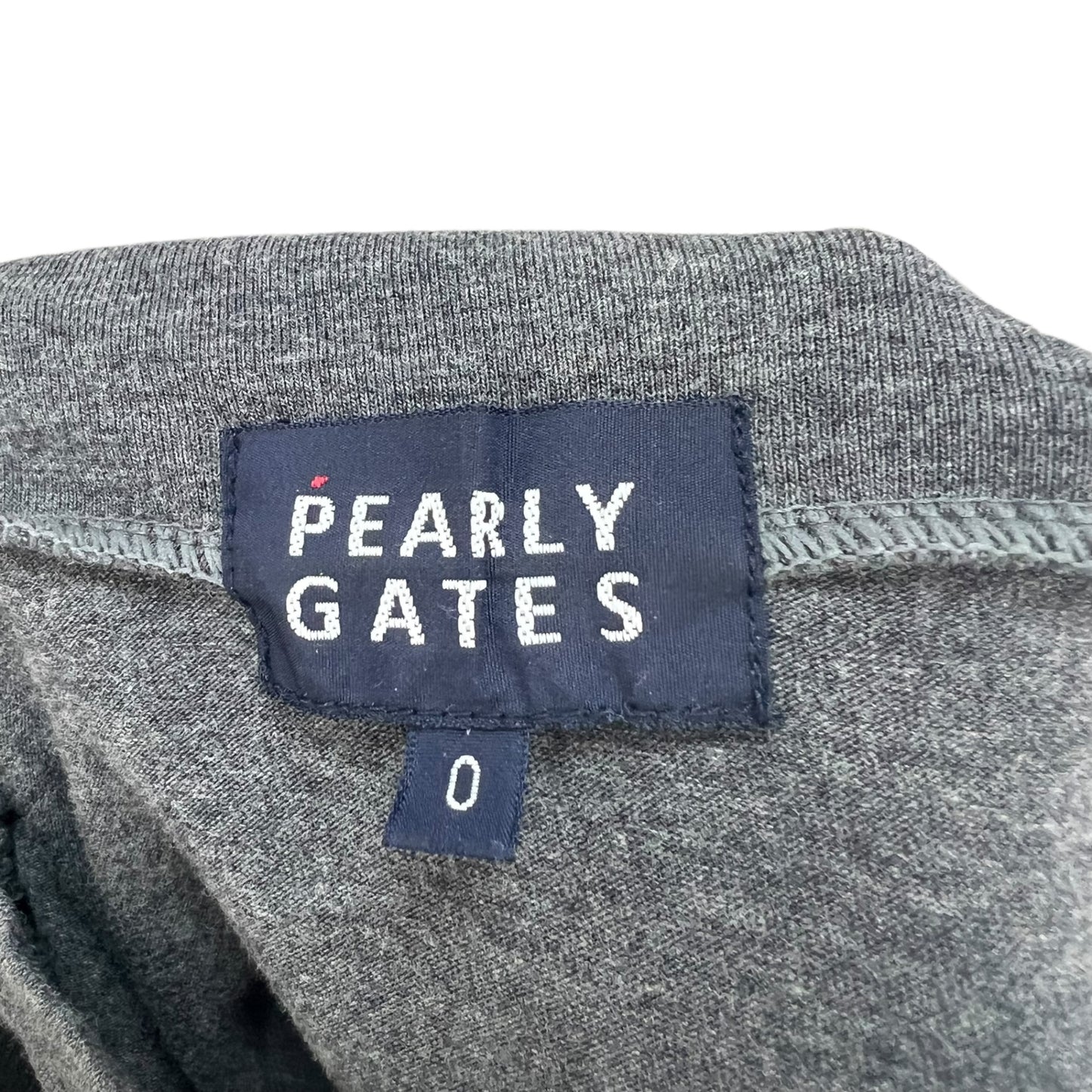 PEARLY GATES パーリーゲイツ　レディース　女性用 7分袖トップス インナー　モックネック　グレー　0号　Sサイズ