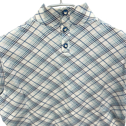 MU SPORT　スポーツ　レディース　女性用 半袖トップス Tシャツ　モックネック　チェック　42号　XLサイズ