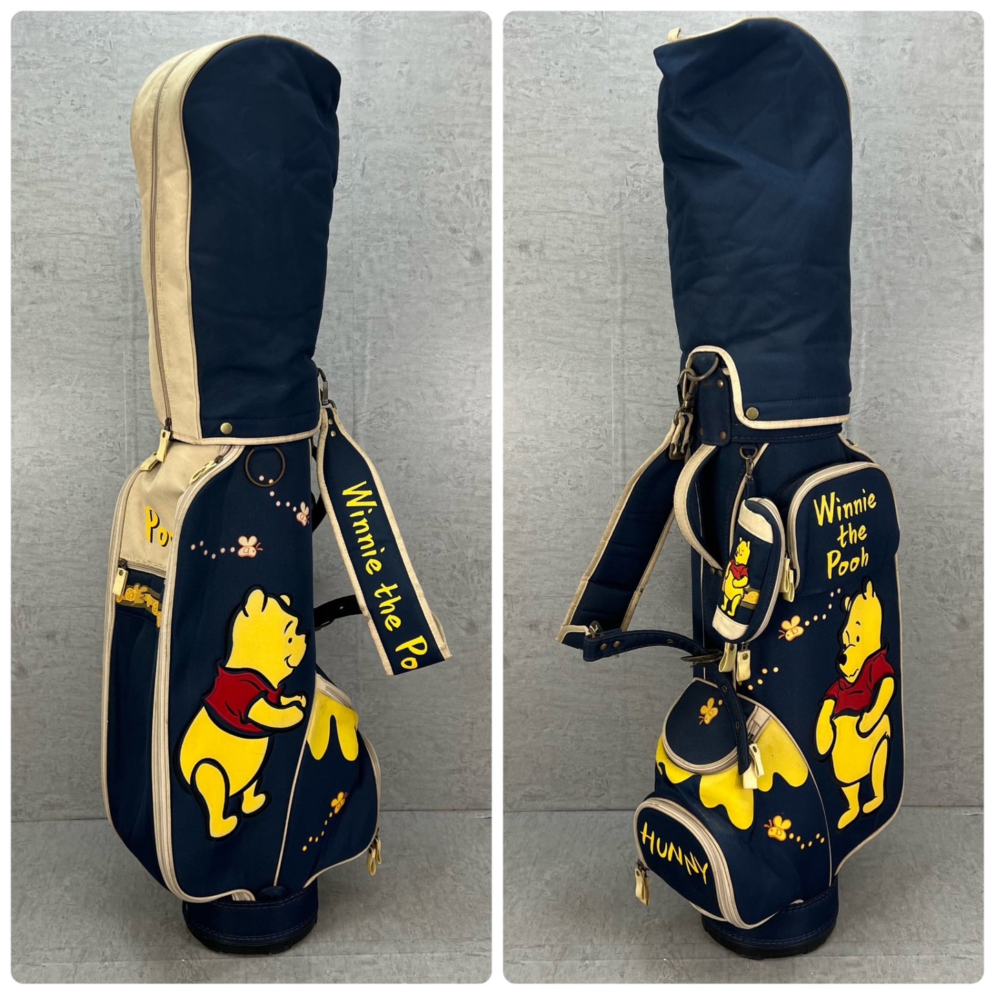 くまのプーさん　ゴルフ　カート式キャディバッグ　約８型　ポリエステル　キャラクター　Winnie the Pooh