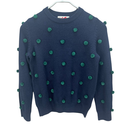 マスターバニーエディション　レディース　ボンボンセーター　トップス　玉飾り　ネイビー　0サイズ　女性用 ゴルフアパレル　MASTER BUNNY EDITION